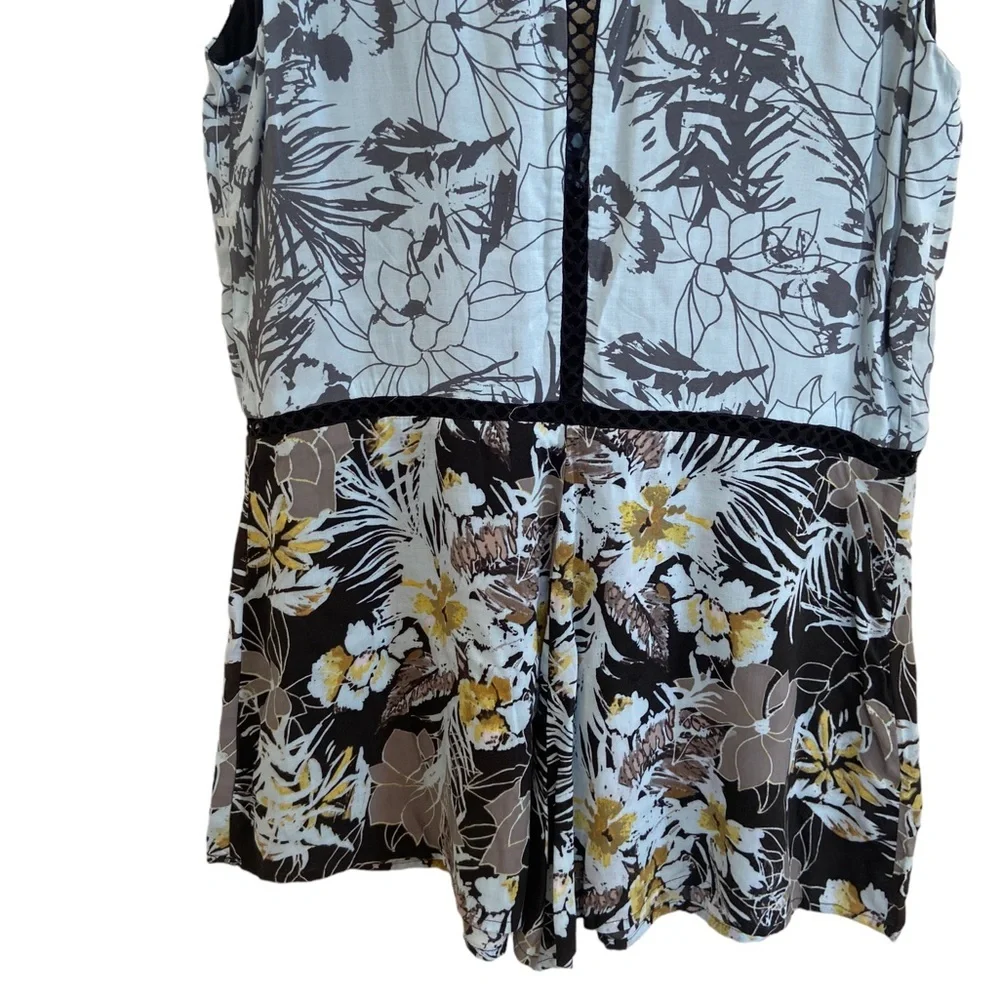 Free People Rayon Voile Santiago Printed Romper